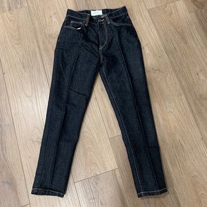 Current/Elliott dark denim straight jeans size 24
